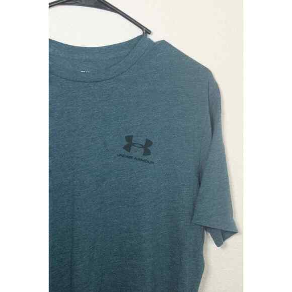 UNDER ARMOUR Women's Medium RUN T-Shirt, Blue, Polyester, Loose Heatgear TEE - Picture 2 of 9